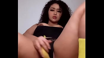 Gakariel fucked herself with a banana then ate it